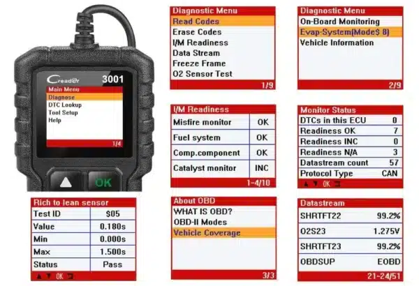 Launch CR3001 Full OBD2 Scanner: Your Ultimate Car Diagnostic Tool. - Image 2