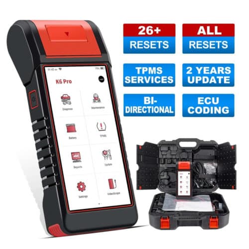 K6 PRO All Systems Battery Tester TPMS Printer Diagnostic Scanner with 2 Years Free update K7 upgrate version